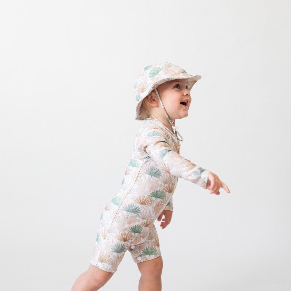 Protective Swim Onesie | Bucket Hat