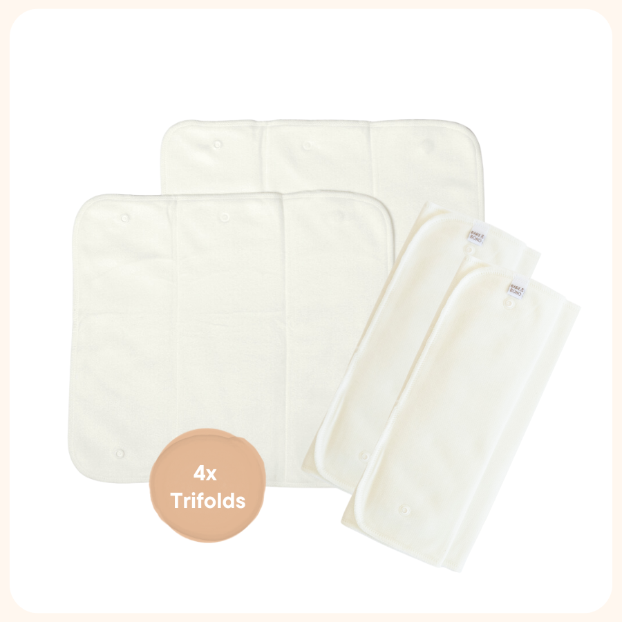 One Size Nappy Trifolds | 4 Pack