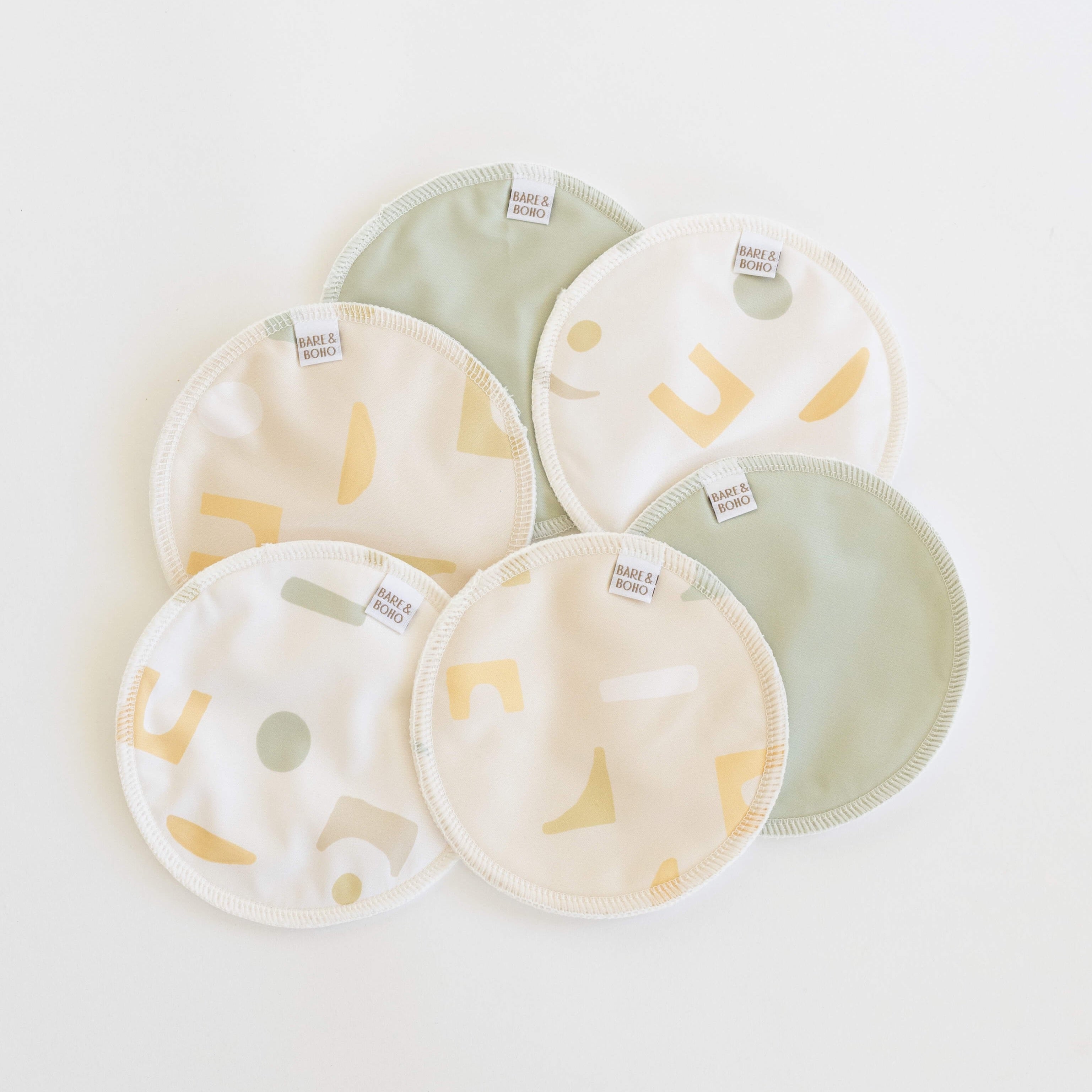 Close Printed Reusable Breast Pad 4 Pack - Pastels