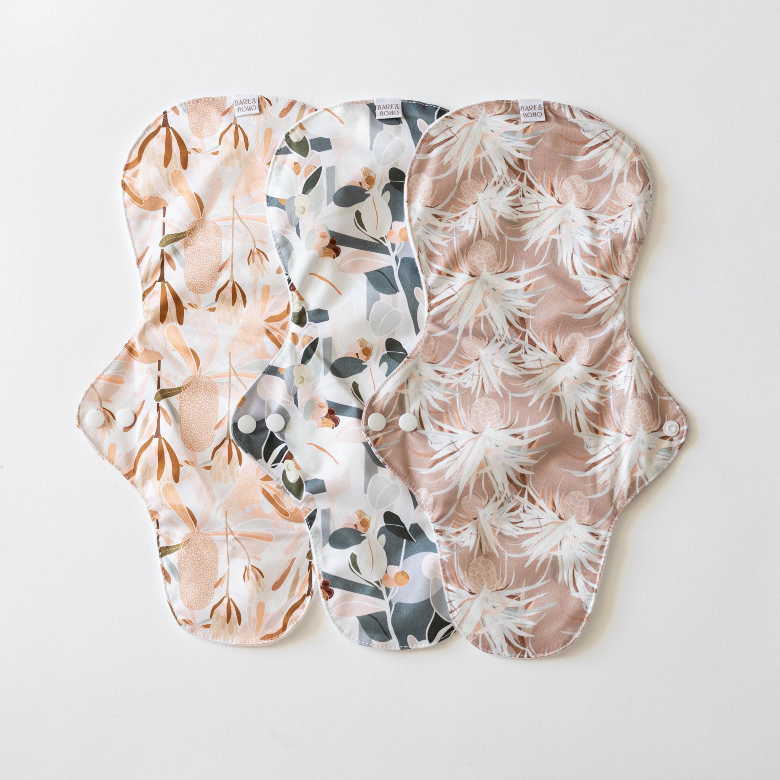 Reusable Cloth Pads Ultra | 3 Pack Native Flora