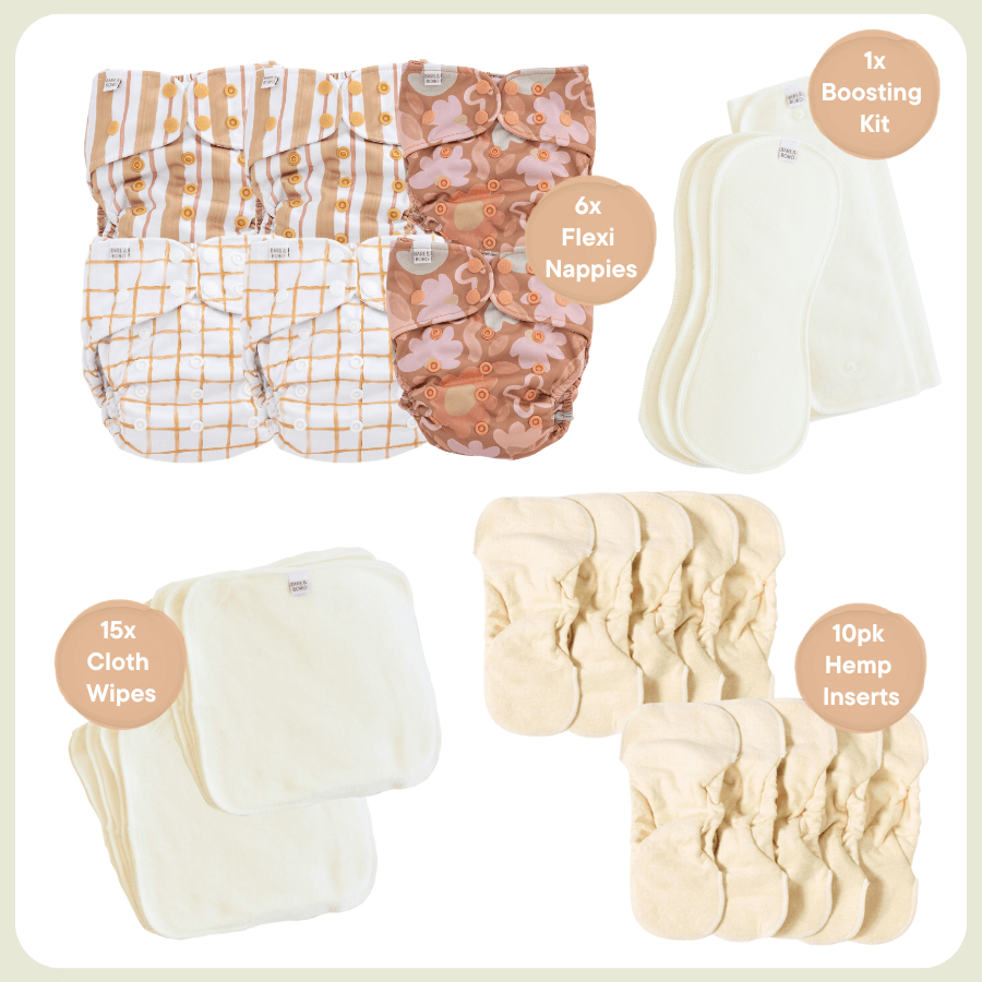 Everyday One-Size Flexi Nappy Bundle | Posy