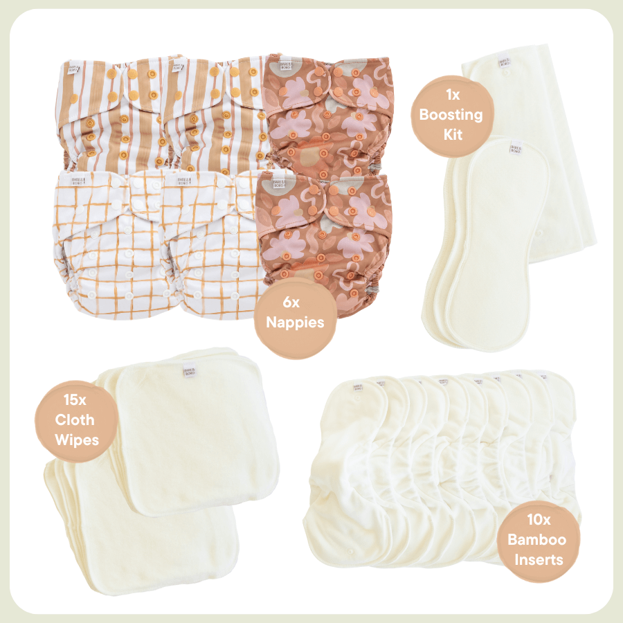 Everyday One-Size Flexi Nappy Bundle | Posy