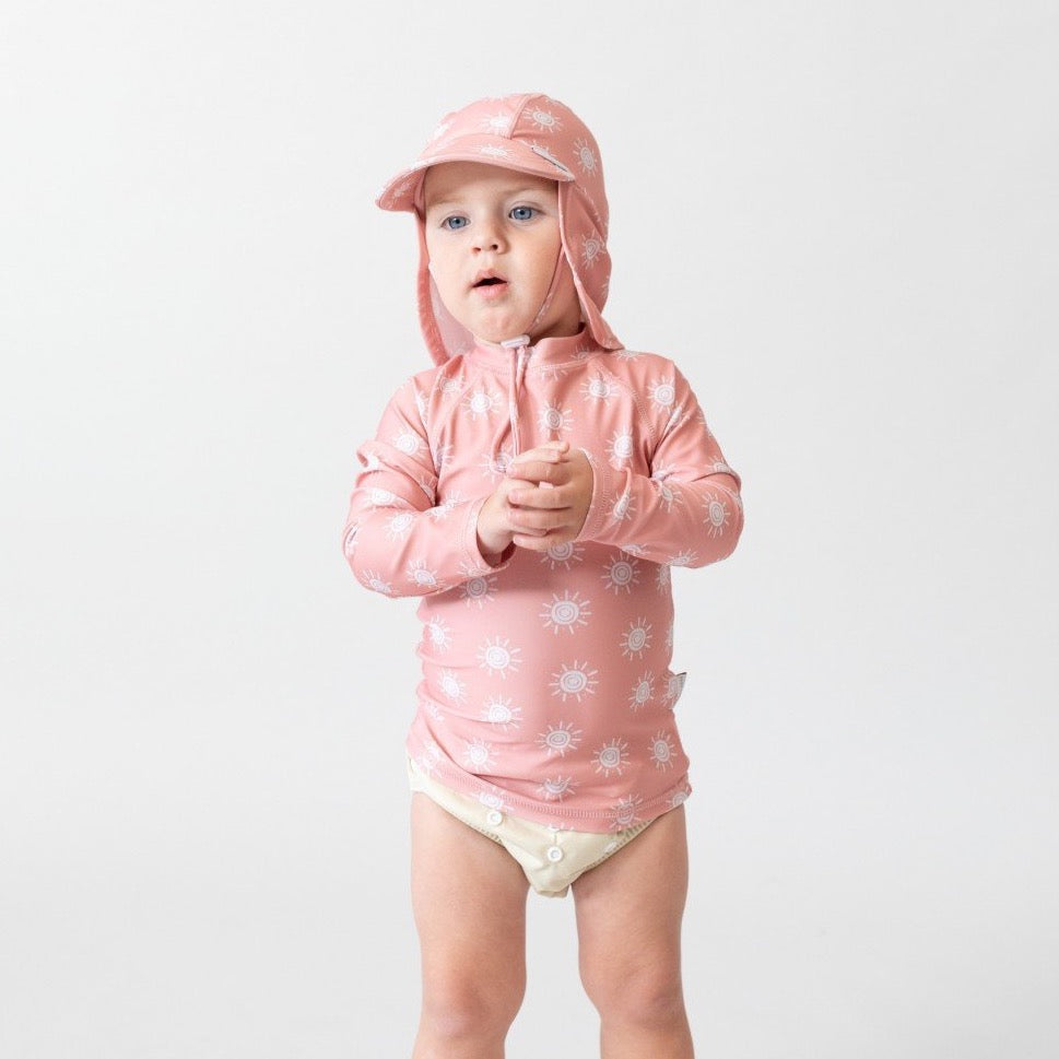 Protective Swim Rashie | Flap Hat